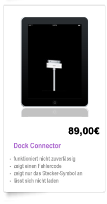  iPad 1,2,3 Reparatur Berlin Dock Connector